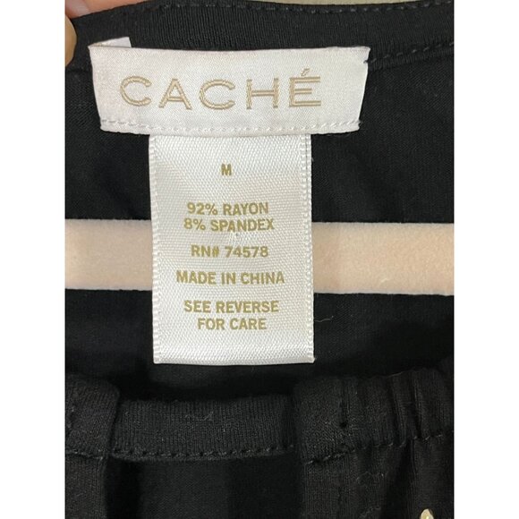 Retro Metallic Studs Cutout Beaded Top Black M Chic Classic Preppy Festive 90s - Picture 2 of 9